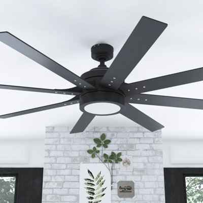 Honeywell 62'' Xerxes 8 - Blade LED Windmill Ceiling Fan with Remote